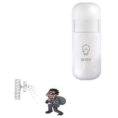 SENSORE PIR INFRAROSSI RILEVATORE MOVIMENTO WIRELESS ANTIFURTO ALLARME CASA 92R