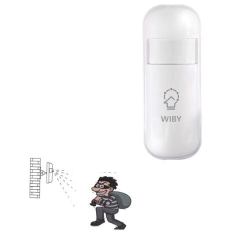 SENSORE PIR INFRAROSSI RILEVATORE MOVIMENTO WIRELESS ANTIFURTO ALLARME CASA 92R