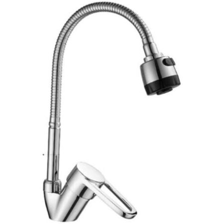 RUBINETTO MISCELATORE CROMATO CASA CUCINA LAVABO LAVANDINO KIT MONTAGGIO 8565W
