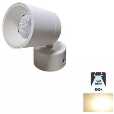 FARETTO LED SOFFITTO ORIENTABILE 7W LUCE NATURALE MODERNO BIANCO APPLIQUE LED