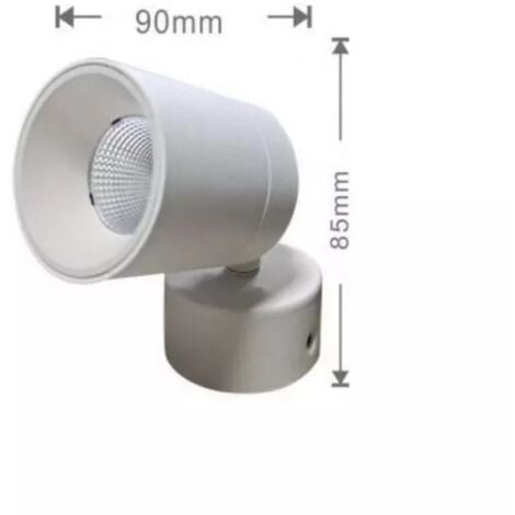 FARETTO LED SOFFITTO ORIENTABILE 7W LUCE NATURALE MODERNO BIANCO APPLIQUE LED