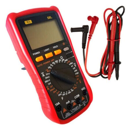 MULTIMETRO TESTER DIGITALE PROFESSIONALE VOLT AMPERE FARAD PUNTALI YI-58L