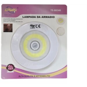 LUCE LED COB ARMADIO CUCINA SENSORE MOVIMENTO LAMPADA NOTTURNA TE-B0340