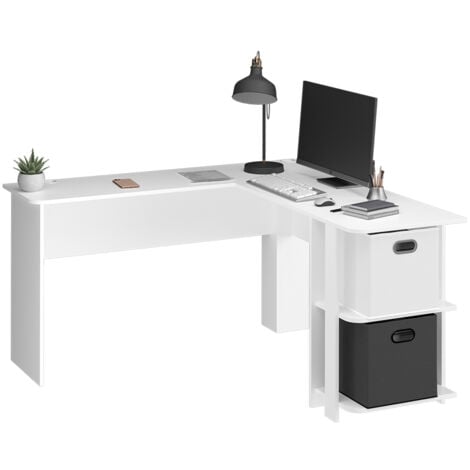 Scrivania angolare Nikita, Bianco, 140 x 140 cm, Vicco