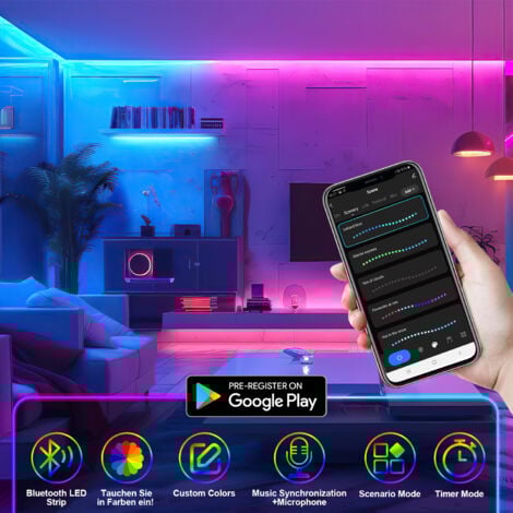 10M Striscia LED NEON Dimmerabile RGBIC Striscia LED al neon, controllo app e telecomando Timer Sincronizzazione musicale, con Alexa e Google Assistant Deco per interni esterni