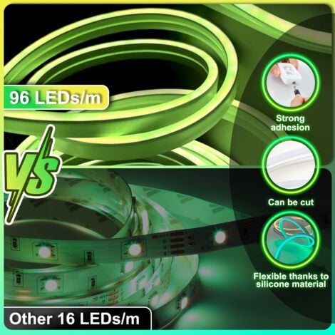 10M Striscia LED NEON Dimmerabile RGBIC Striscia LED al neon, controllo app e telecomando Timer Sincronizzazione musicale, con Alexa e Google Assistant Deco per interni esterni