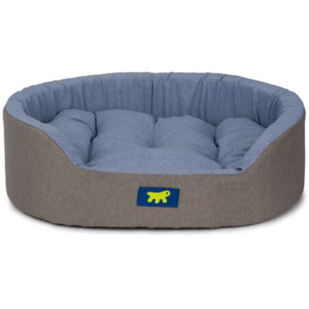 Ferplast DANDY COLOURS Ferplast Cuccia Cane e Gatto da Interno, in Cotone con Cuscino Removibile DANDY. Variante 55 - Misure: 55 x 41 x h 15 cm - Azzurro