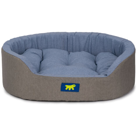 Ferplast DANDY COLOURS Ferplast Cuccia Cane e Gatto da Interno, in Cotone con Cuscino Removibile DANDY. Variante 55 - Misure: 55 x 41 x h 15 cm - Azzurro