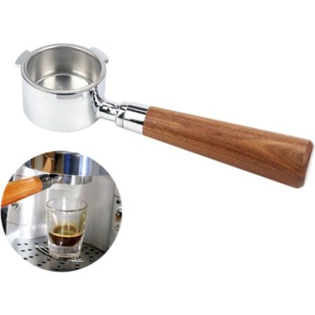 Portafiltro per caffè senza fondo da 51 mm, con cestello filtrante e manico in legno di ricambio, per macchina da caffè Delonghi EC680 EC685, filtri in lega, accessori per l'estrazione del caffè