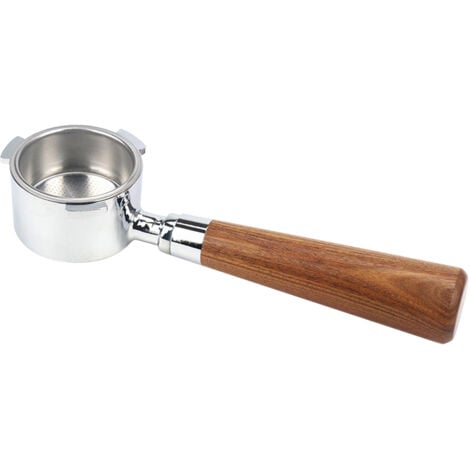 Portafiltro per caffè senza fondo da 51 mm, con cestello filtrante e manico in legno di ricambio, per macchina da caffè Delonghi EC680 EC685, filtri in lega, accessori per l'estrazione del caffè
