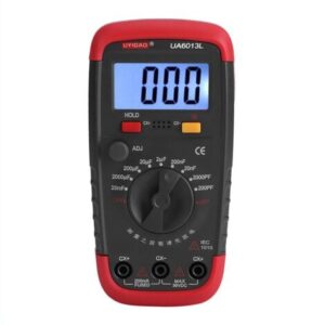 Gistuch Tester e rilevatore di tensione, misuratore di capacità digitale, tester per condensatori Pro 0,1pF – 20000uF con retroilluminazione LCD Max 1999