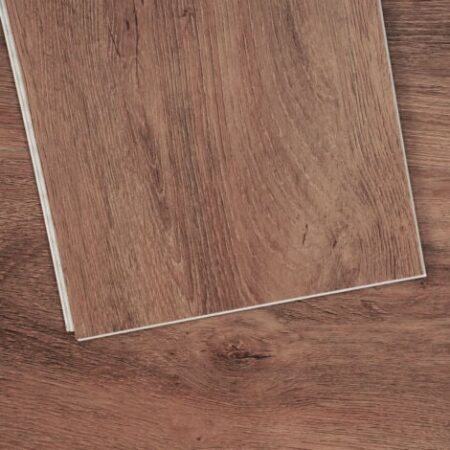 VEVOR Piastrelle per Pavimenti in Vinile a Incastro 1220 x 185 mm 10 Pezzi Spessore 5,5 mm Pavimento con Venature del Legno Marrone Scuro per Cucina, Camere da Letto, Bagni, Facile per Decorare Casa