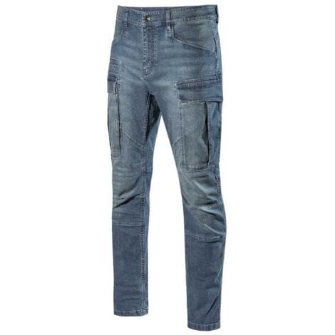 Jeans da Lavoro Diadora Pant Stone Cargo Light, misura: L Blu
