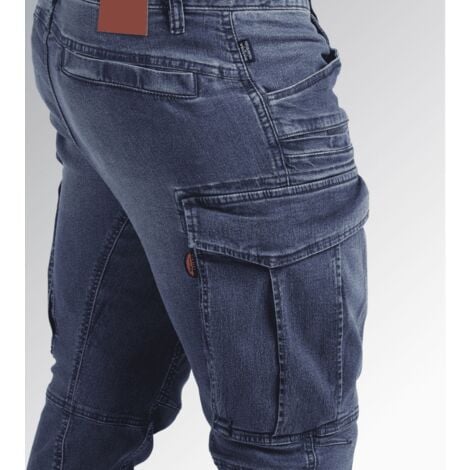 Jeans da Lavoro Diadora Pant Stone Cargo Light, misura: L Blu