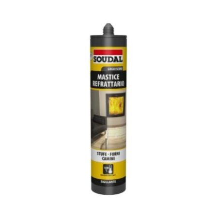 Soudal MASTICE REFRATTARIO Sigillante alte temperature stufe forni camini grigio scuro 290  ML