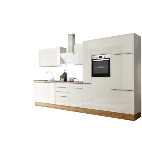 Cucina Blocco Cucina Blocco Cucina Marleen Premium 370 cm Bianco Artigianale Rovere Respecta