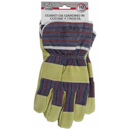 Guanti da Giardino Super Resistenti in Pelle e Cotone Taglia 10,95gr