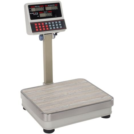 Bilancia da negozio con piattaforma LCD SBS-PW-100 fino a 100 kg