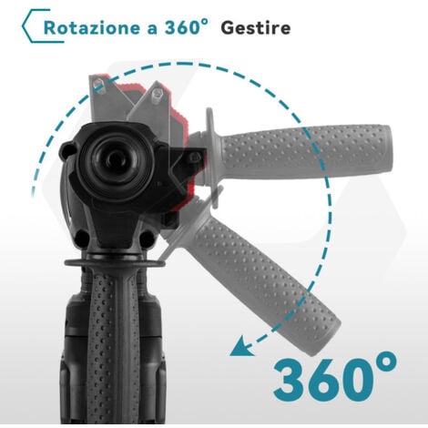 Martello tassellatore 26 mm Perforatori tassellatori SDS con 2 batteria+ 10 Accessorio