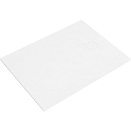 Piatto Doccia Rettangolare 70x120 cm in SMC Colore Bianco Effetto Pietra Tagliabile e Antiscivolo Altezza 2,6cm Mod. Samos