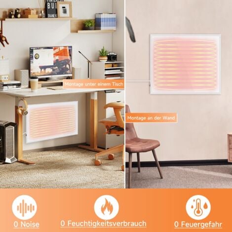 GBLY Riscaldatore a infrarossi a risparmio energetico Riscaldatore a infrarossi a parete - 290W Riscaldatore elettrico a parete con protezione da surriscaldamento Radiatore a parete