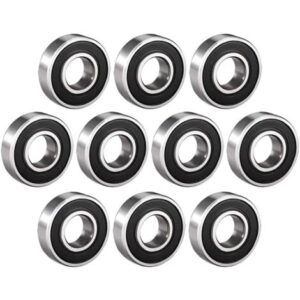 SJLERST Cuscinetti a sfere da 10 pezzi, realizzati in acciaio per cuscinetti 12 mm x 28 mm x 8 mm, cuscinetti a sfere a gola profonda con doppia schermatura