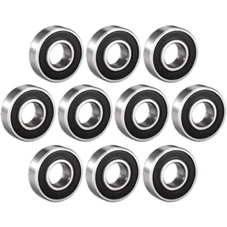 SJLERST Cuscinetti a sfere da 10 pezzi, realizzati in acciaio per cuscinetti 12 mm x 28 mm x 8 mm, cuscinetti a sfere a gola profonda con doppia schermatura