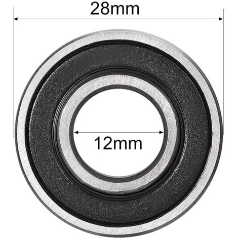 SJLERST Cuscinetti a sfere da 10 pezzi, realizzati in acciaio per cuscinetti 12 mm x 28 mm x 8 mm, cuscinetti a sfere a gola profonda con doppia schermatura