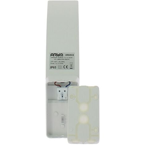 GIBILTARTAR Lampada da Parete per Esterno LED Bianca IP65 3 Potenze 12W-15W-20W
