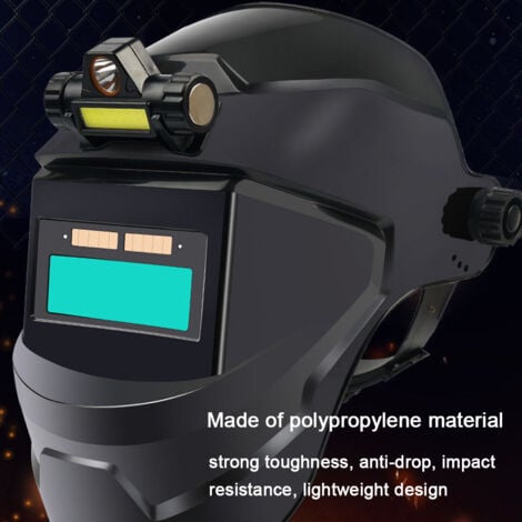 Gistuch Maschera per saldatura, maschera per saldatura ad energia solare, oscurante automatico per la protezione degli occhi e del viso