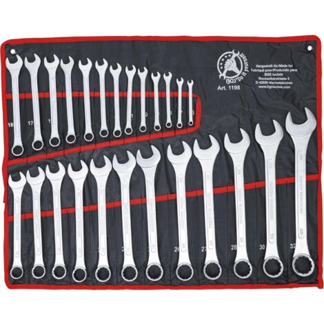 CHIAVI COMBINATE DA 6 A 32 MM - SET DI 25 CHIAVI COMBINATE CROMATE