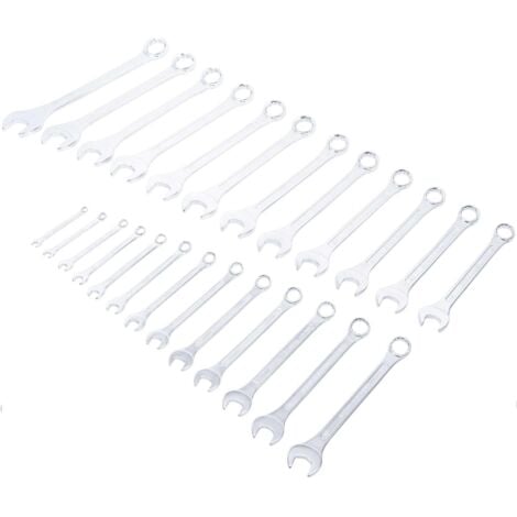CHIAVI COMBINATE DA 6 A 32 MM - SET DI 25 CHIAVI COMBINATE CROMATE