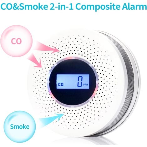 Rilevatore di fumo e monossido di carbonio 2 in 1 - Protezione antincendio e sicurezza da CO