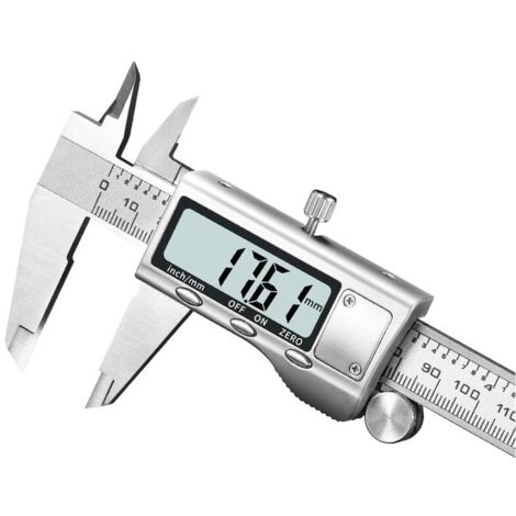Calibro a corsoio digitale da officina 150 mm, IP20 - Modello 1300EAPB - Strumento di misurazione di precisione per l'officina - Impostazioni di misurazione multiple - Fornito con batteria