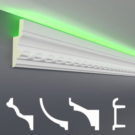 Pacchetti economici da LED-1 a LED-20 Profilo PU - illuminazione indiretta, opaco: LED-5 / 105x35 mm, Modello