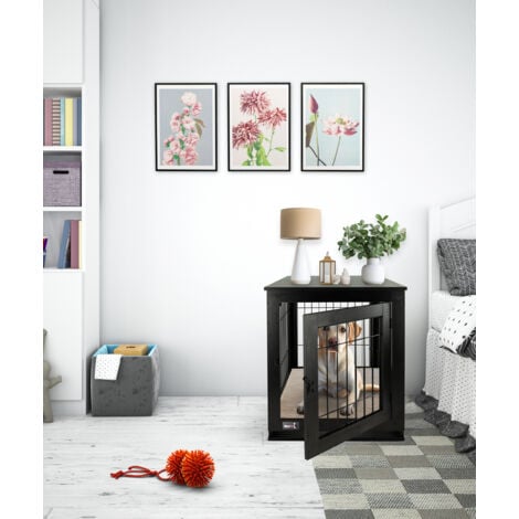 MaxxPet Gabbia per Cani - Mobili per la Casa per Cani - Kennel Cane Grande - Casetta per Animali - Gabbia per Gatti con 1 Anta - Cuccia Moderna da Interno - 89x61x73 cm - Nero
