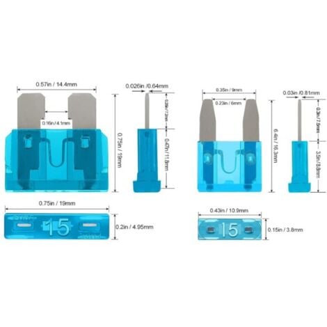 Set di fusibili per auto da 168 pezzi - per fusibili per auto/camion/camper/camion/moto (2A 3A 5A 7.5A 10A 15A 20A 25A 30A 35A 40A) - Fusibili per mini auto e fusibili per auto standard