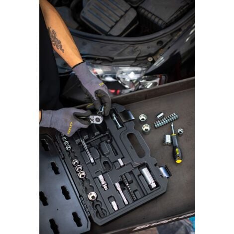 STANLEY set chiavi a bussola att. 3/8" - 45 pz