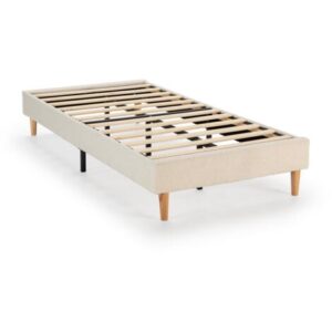 Base imbottita Niebla 90×190 cm Tessuto pecora beige