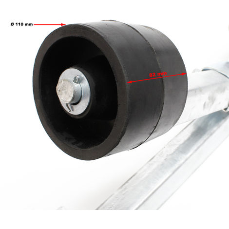 Supporto a rulli per imbarcazioni 111cm max 800kg Varo alaggio barche 80-124cm