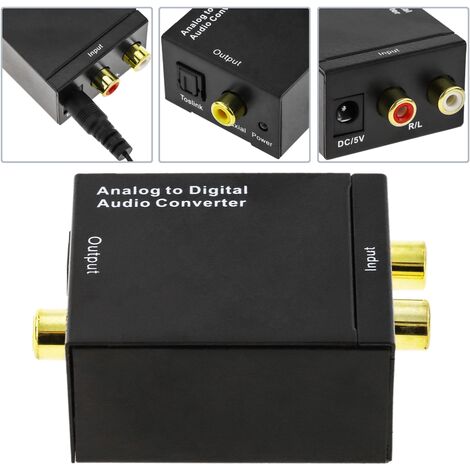 BeMatik - Convertitore audio da analogico a digitale con 2xRCA a toslink e coassiale