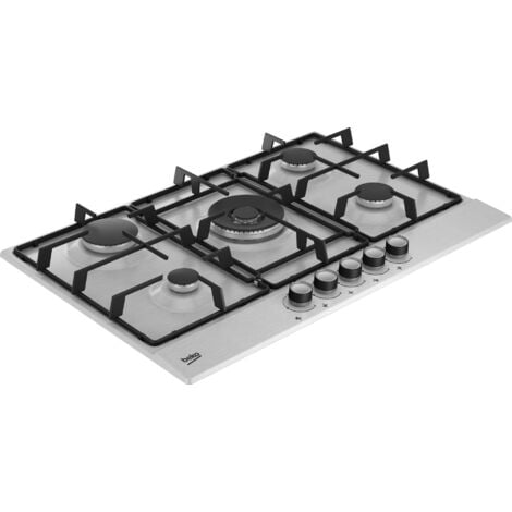 Beko HIAW75224SXE. Colore del prodotto: Acciaio inox, Posizionamento dell'apparecchio: Da incasso, Dimensione della larghezza del piano cottura: 60 cm. Tipo di controllo: Manopola, Pos... - 7751688397
