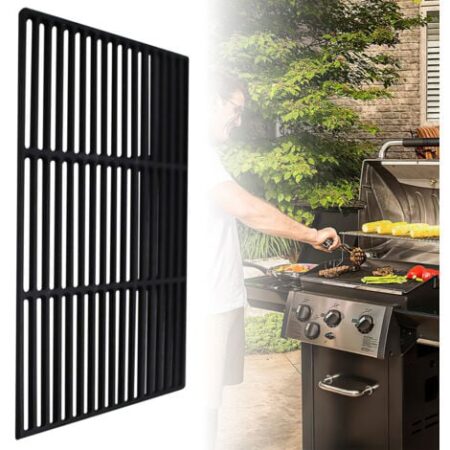 Hengda Griglia in ghisa smaltata Griglia BBQ Quadrata Giardino Terrazzo 60x40cm