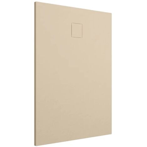Piatto Doccia Rettangolare 70x110 cm in SMC Colore Avorio Effetto Pietra Tagliabile e Antiscivolo Altezza 2,6cm Mod. Samos