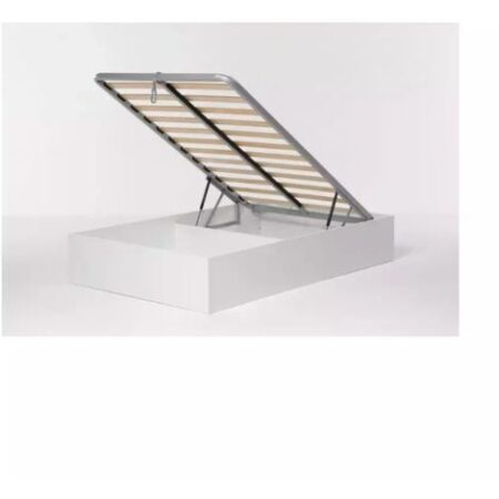 letto piazza e mezza contenitore "bed box" bianco 120x190 cm