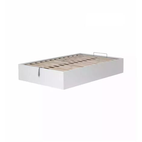letto piazza e mezza contenitore "bed box" bianco 120x190 cm