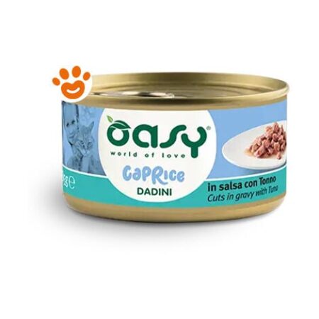Oasy Cat Caprice Dadini in Salsa al Tonno  - Oasy Cat Caprice Dadini in Salsa al Tonno - Lattina Da 85 Gr