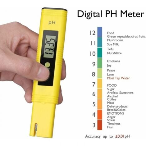 Tester di pH professionale, funzione di calibrazione automatica e intervallo di misurazione 0,00-14,00 per acquario portatile idroponica piscina intervallo di misurazione