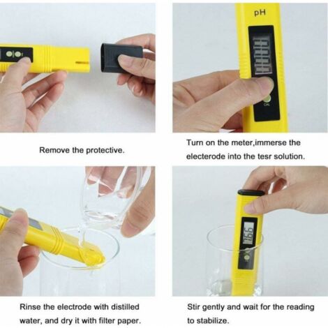 Tester di pH professionale, funzione di calibrazione automatica e intervallo di misurazione 0,00-14,00 per acquario portatile idroponica piscina intervallo di misurazione