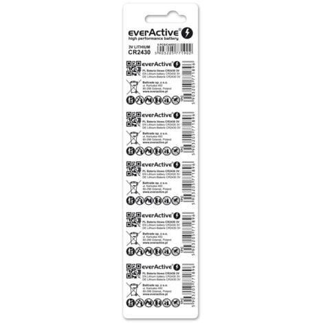 Batteria al litio mini everactive cr2430 5 pz.